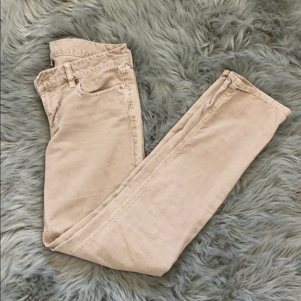 Tan colored corduroy pants